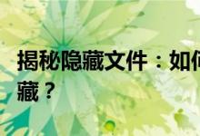 揭秘隐藏文件：如何轻松查看电脑中的隐藏宝藏？