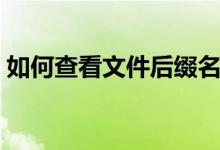 如何查看文件后缀名？一站式解决你的疑惑！