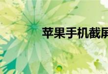 苹果手机截屏的详细步骤指南