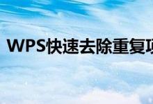 WPS快速去除重复项：实用技巧与操作指南