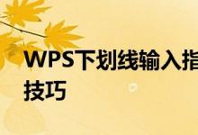 WPS下划线输入指南：轻松掌握下划线设置技巧